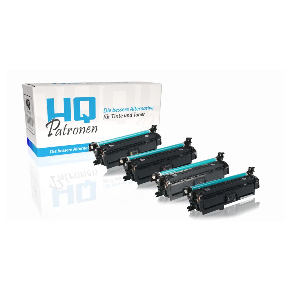 Multipack kompatibel zu HP CE250A / 504A enthält 4x Tonerkartusche