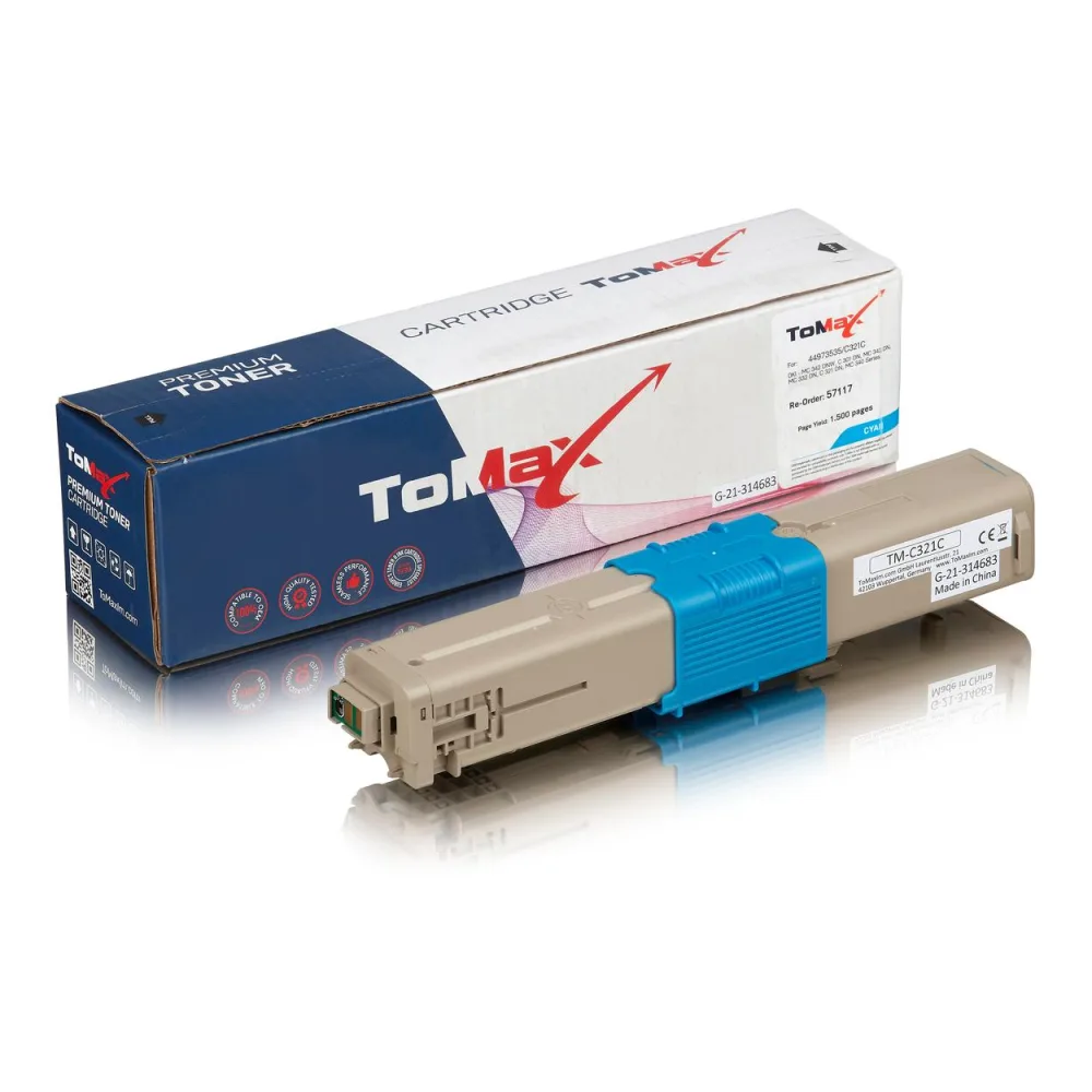 ToMax Premium ersetzt OKI 44973535 / C301 Toner, cyan