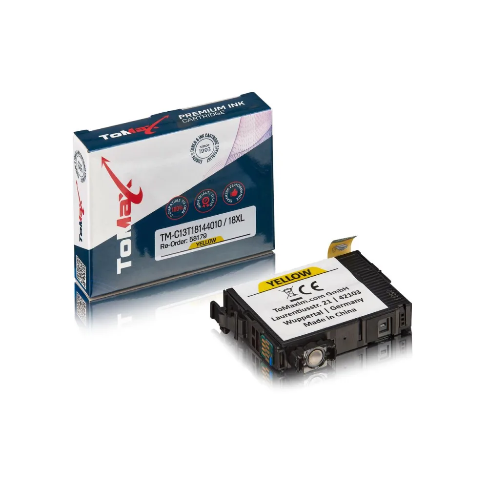 ToMax Premium ersetzt Epson C13T18144010 / 18XL Tintenpatrone Gelb