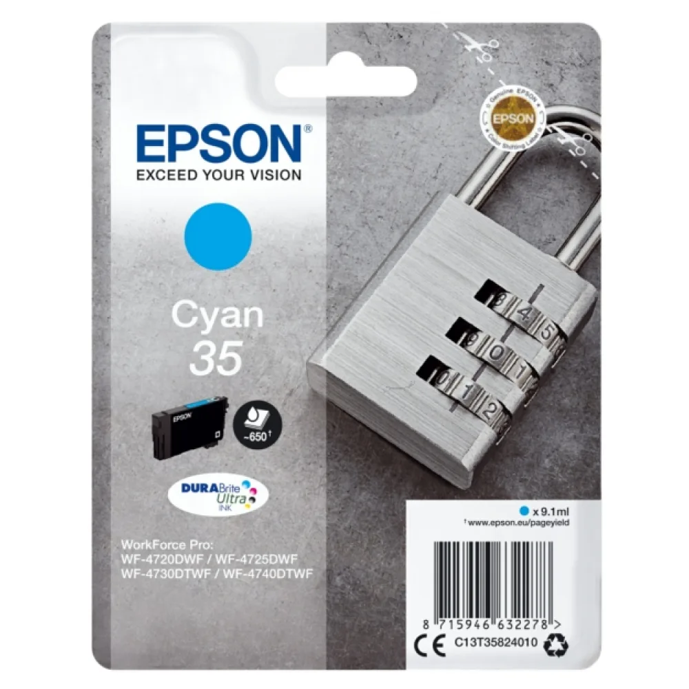 Original Epson C13T35824010 / 35 Tintenpatrone cyan