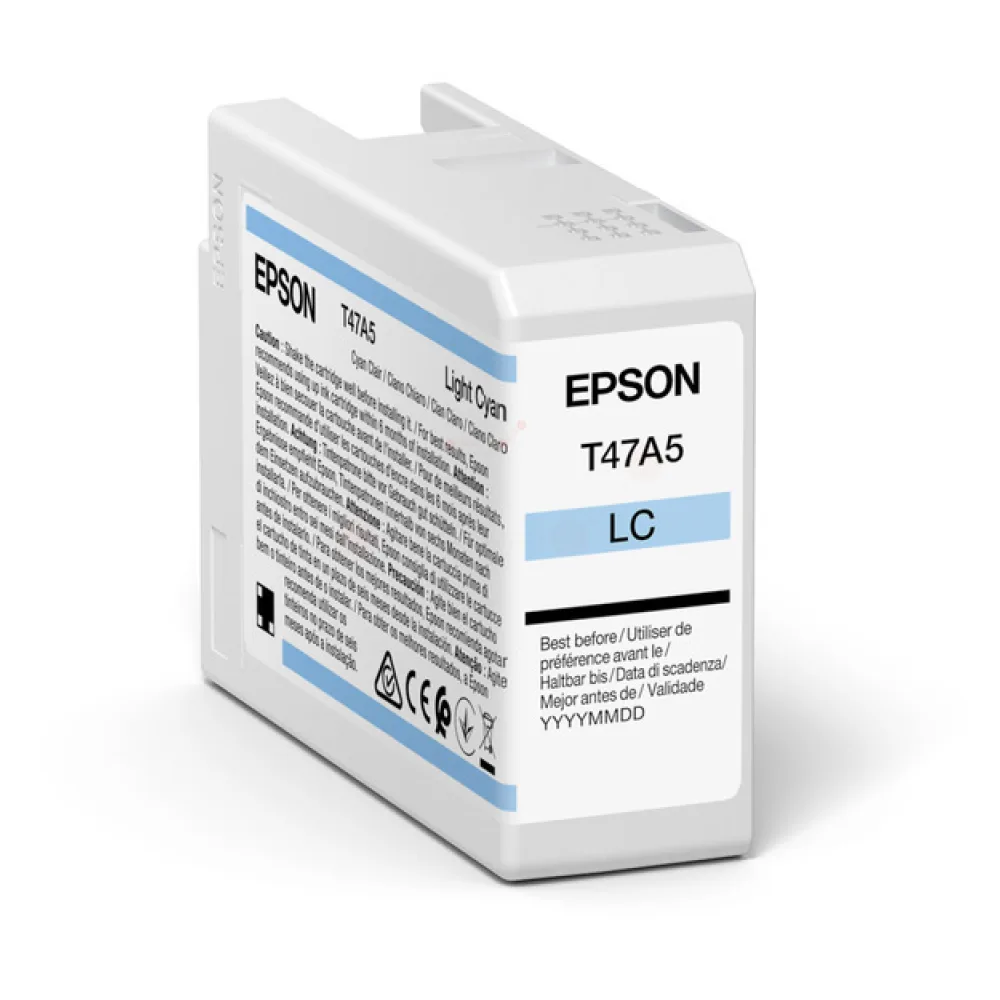 Original Epson C13T47A500 / T47A5 Tintenpatrone cyan hell