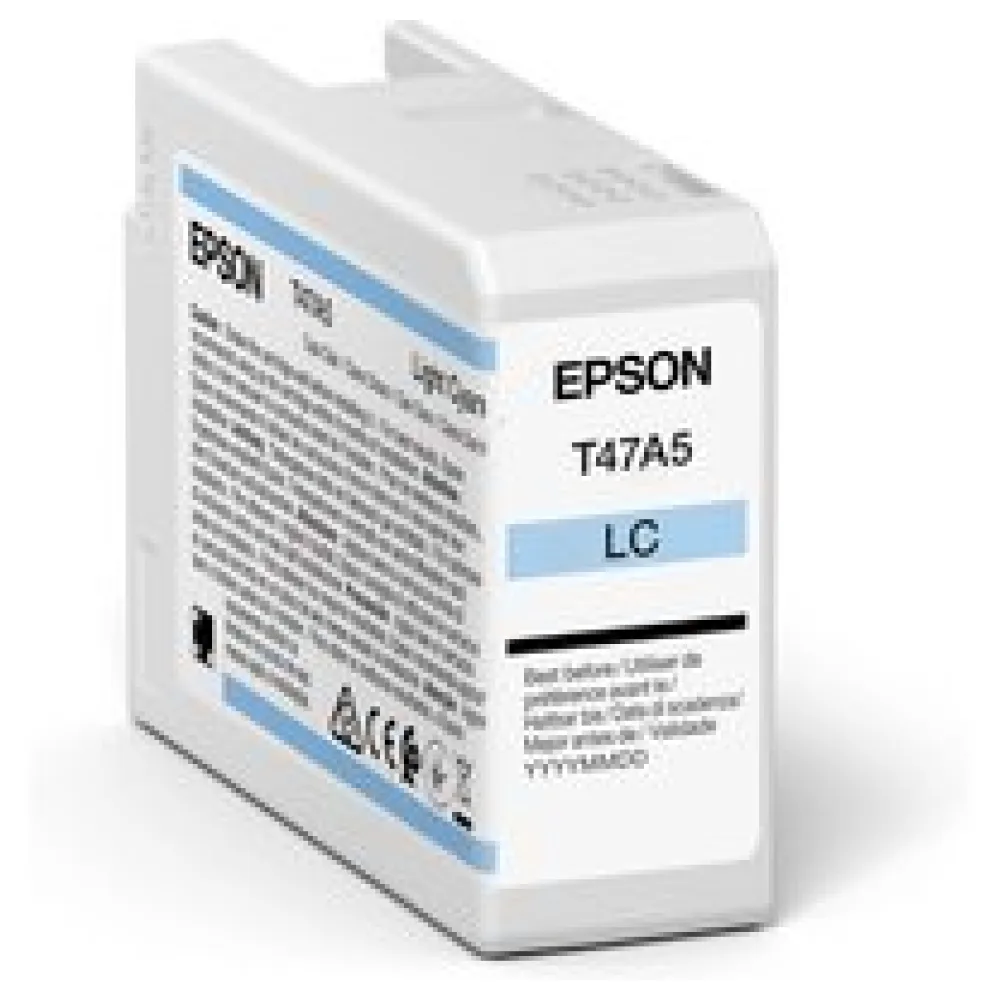 Original Epson C13T47A500 / T47A5 Tintenpatrone cyan hell – Bild 2