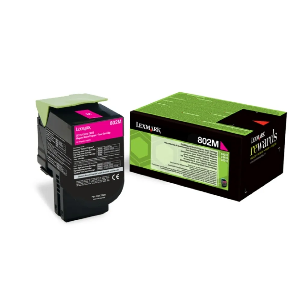 Original Lexmark 80C20M0 / 802M Toner magenta