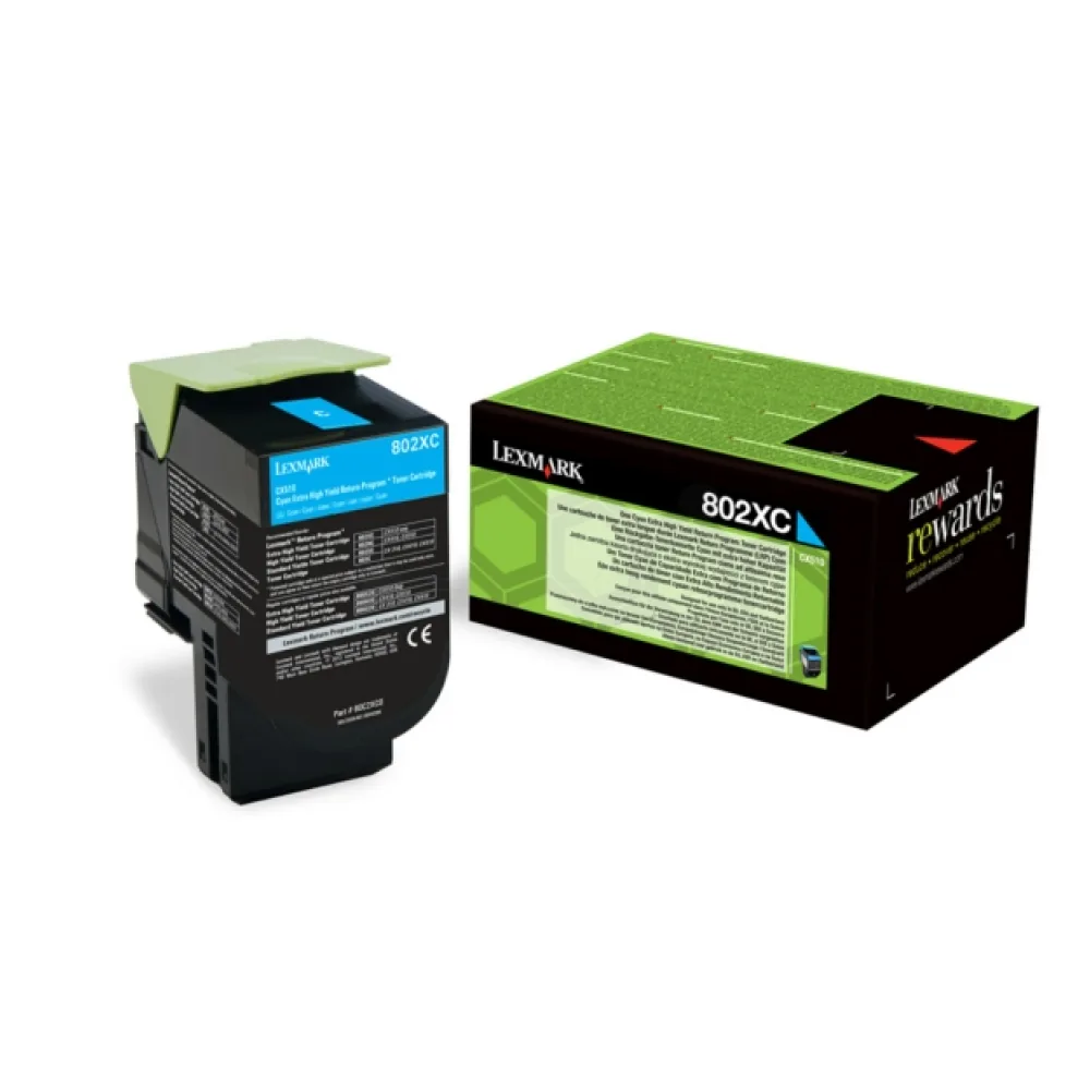 Original Lexmark 80C2XC0 / 802XC Toner cyan