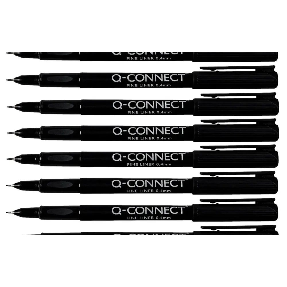 Q-CONNECT Feinliner, 0,4mm, schwarz, (10 Stück)