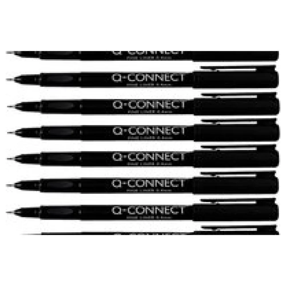 Q-CONNECT Feinliner, 0,4mm, schwarz, (10 Stück) – Bild 2