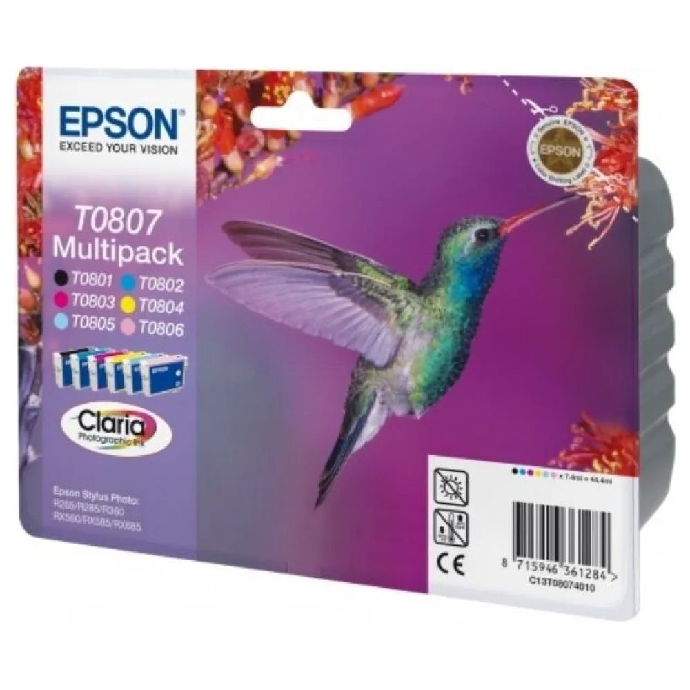 Original Epson C13T08074021 / T0807 Tintenpatrone Multipack