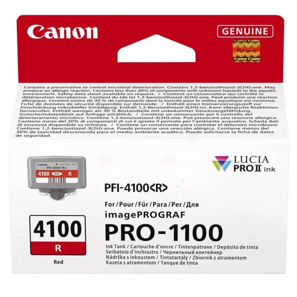 Original Canon 6785C001 / PFI-4100R Tintenpatrone rot