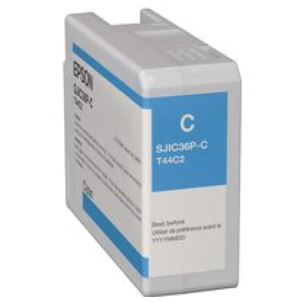 Original Epson C13T44C240 / SJIC36PC Tintenpatrone cyan – Bild 2