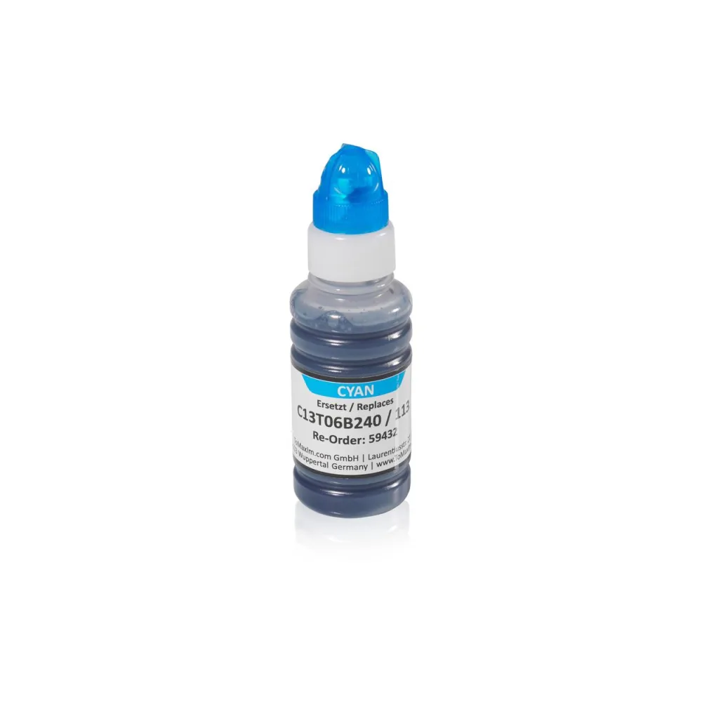 Kompatibel zu Epson C13T06B240 / 113 Tintenflasche, cyan