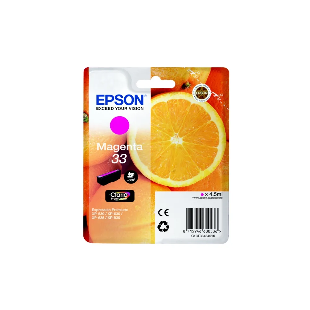 Original Epson C13T33434012 / 33 Tintenpatrone magenta