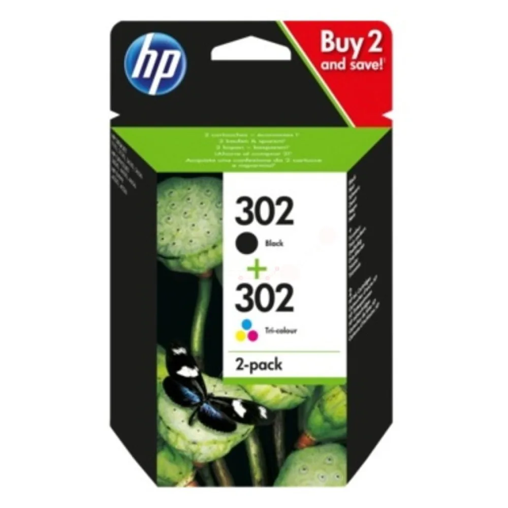 Original HP X4D37AE / 302 Druckkopfpatrone Multipack