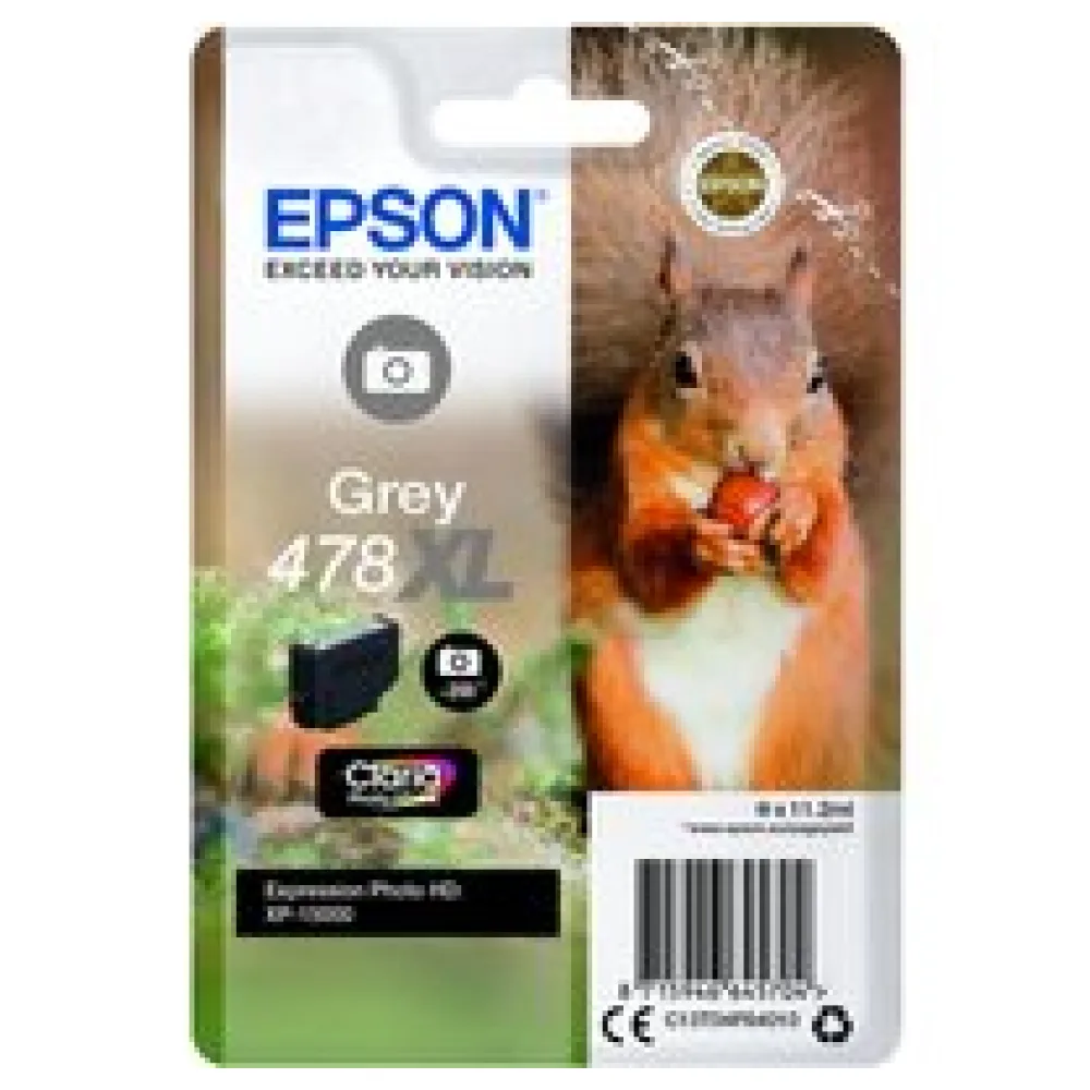 Original Epson C13T04F64010 / 478XL Tintenpatrone grau – Bild 2