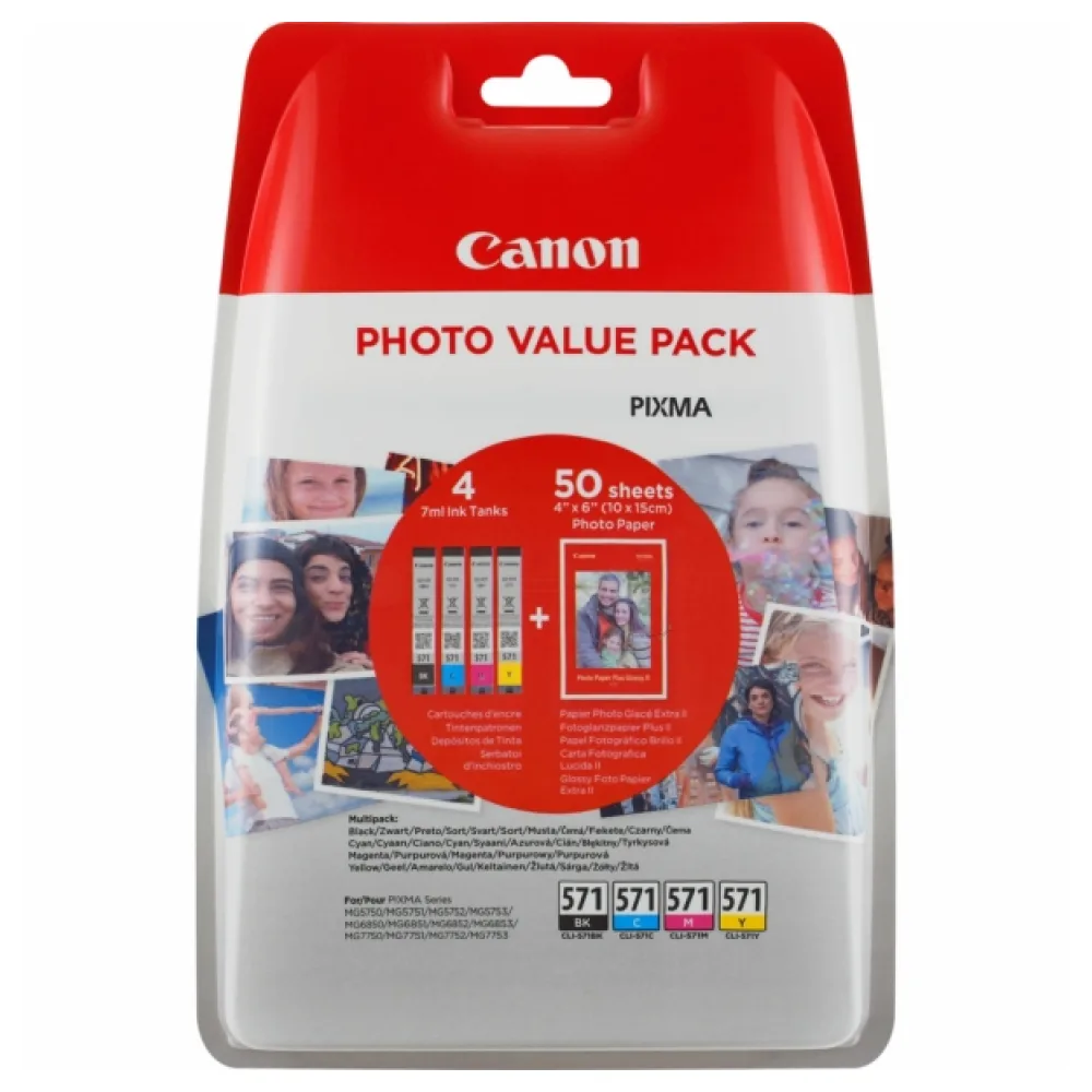 Original Canon 0386C008 / CLI571 Tintenpatrone Multipack