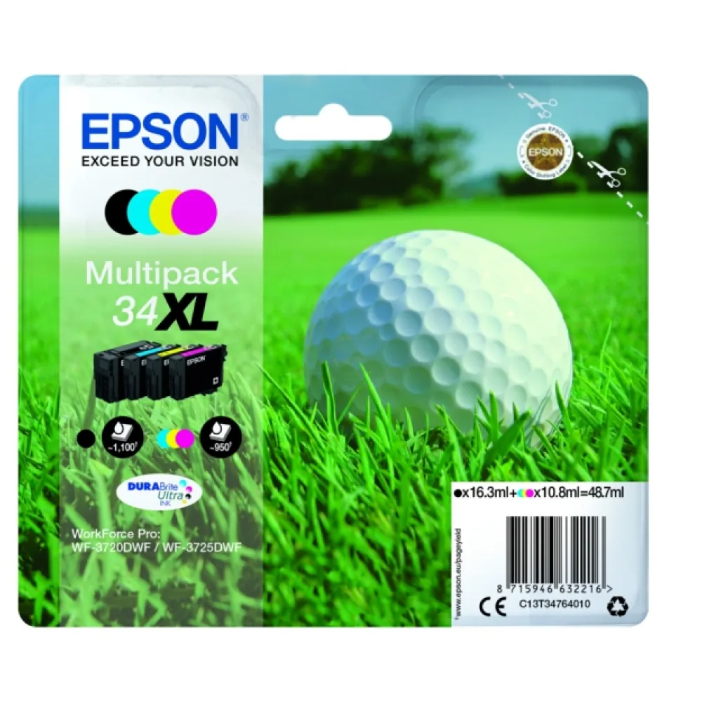 Original Epson C13T34764010 / 34XL Tintenpatrone Multipack