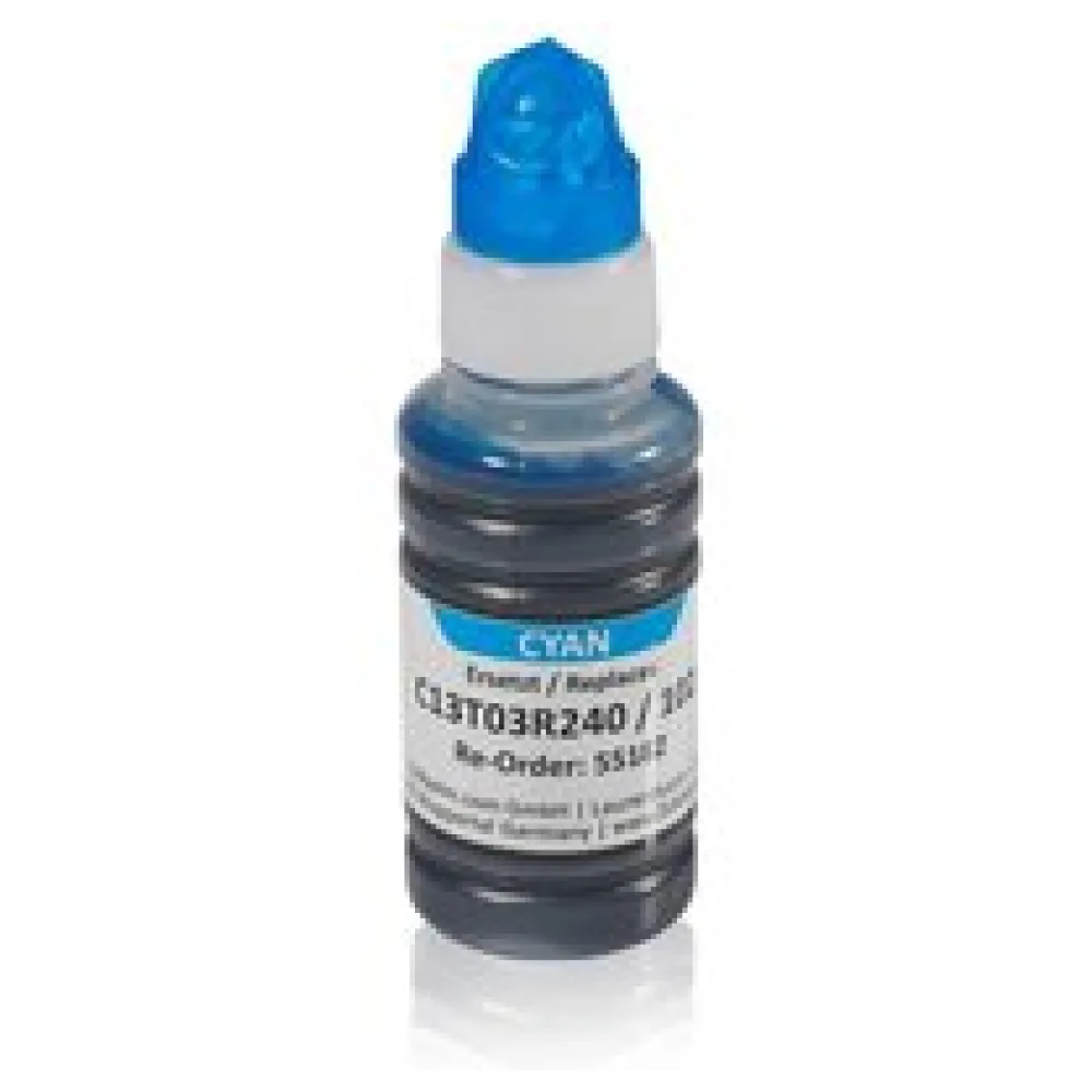 Kompatibel zu Epson C13T03R240 / 102 Tintenflasche, cyan – Bild 2