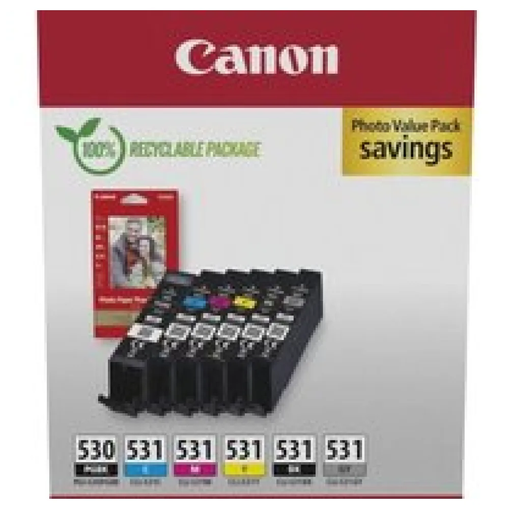 Original Canon 6117C004 / PGI530CLI531 Tintenpatrone Multipack – Bild 2