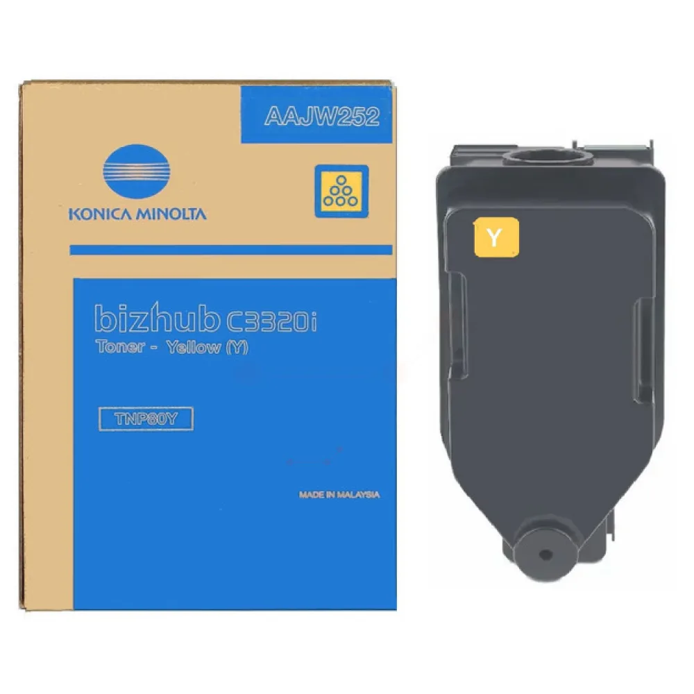 Original Konica Minolta AAJW252 / TNP80Y Toner gelb