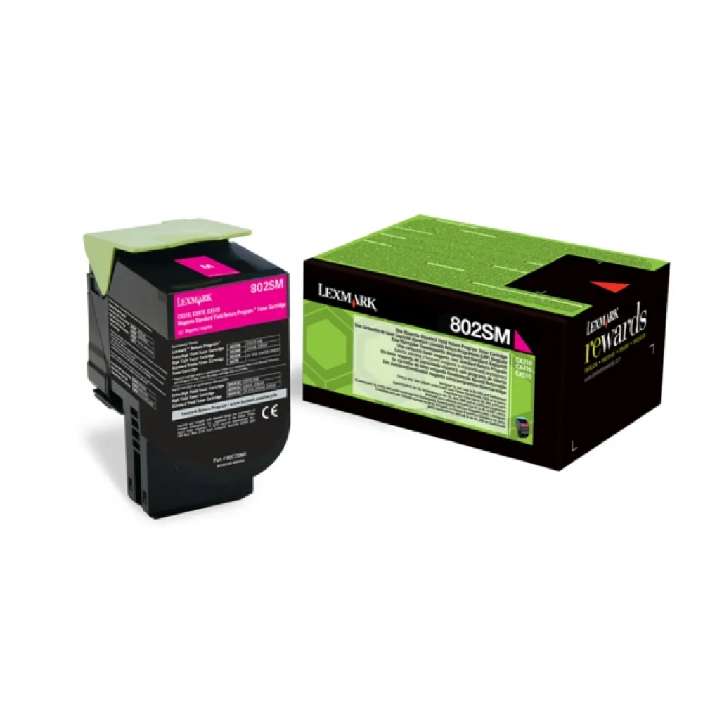 Original Lexmark 80C2SM0 / 802SM Toner magenta