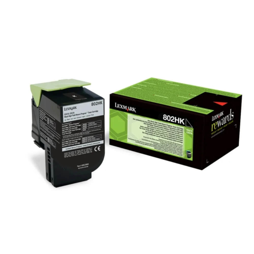 Original Lexmark 80C2HK0 / 802HK Toner schwarz