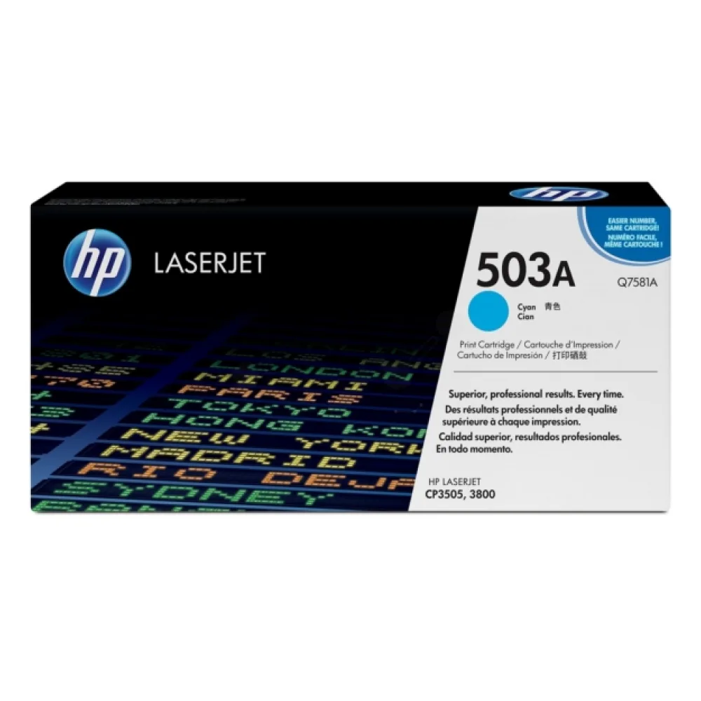 Original HP Q7581A / 503A Toner cyan