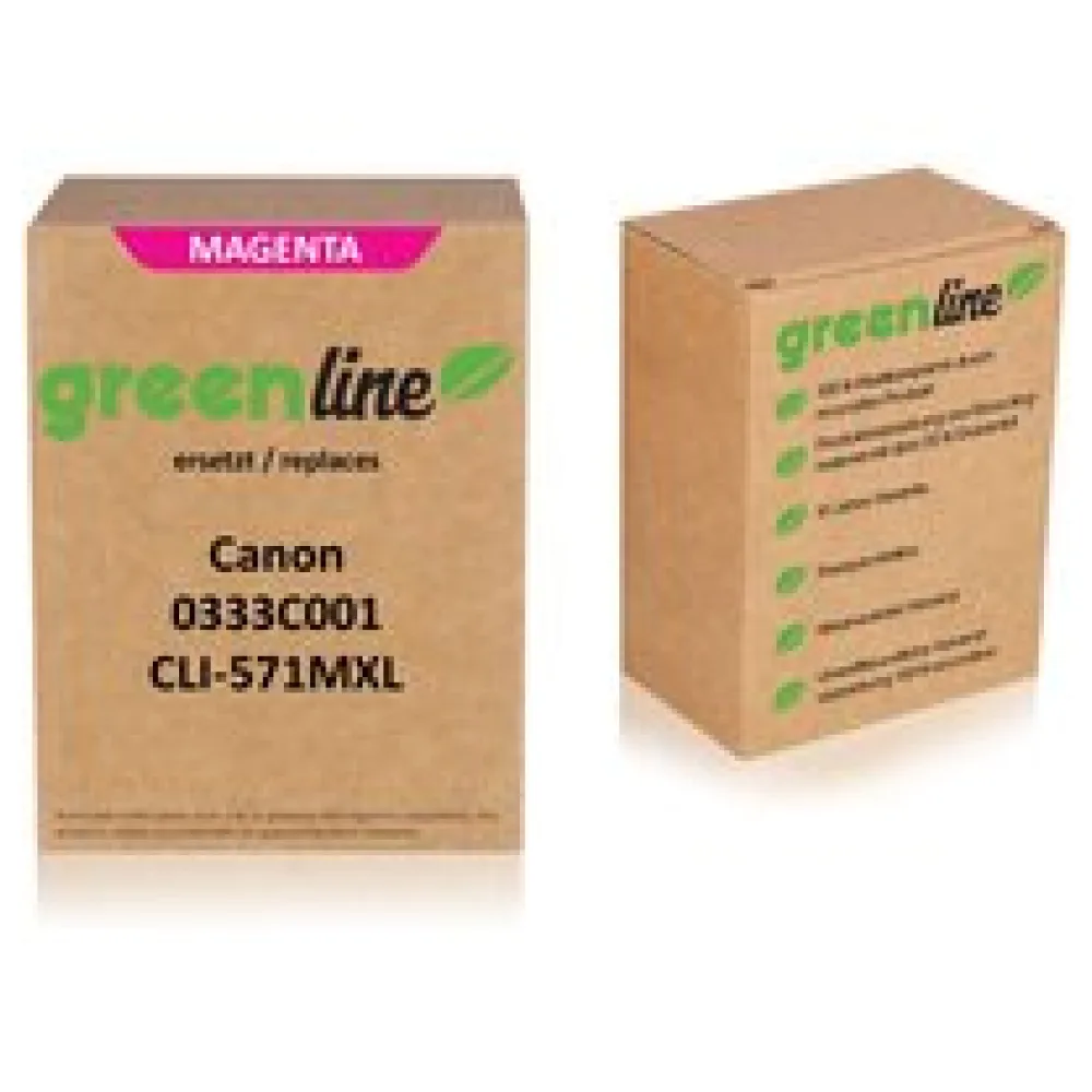 greenline ersetzt Canon 0333 C 001 / CLI-571 MXL Tintenpatrone, magenta – Bild 2