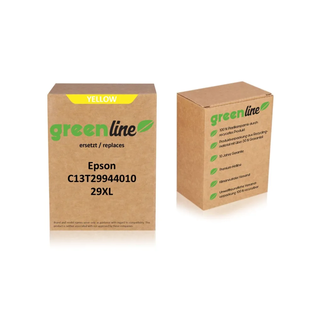 greenline ersetzt Epson C13T29944010 / 29XL Tintenpatrone, gelb