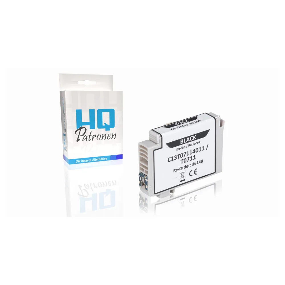 Kompatibel zu Epson C13T07114011 / T0711 Tintenpatrone, schwarz