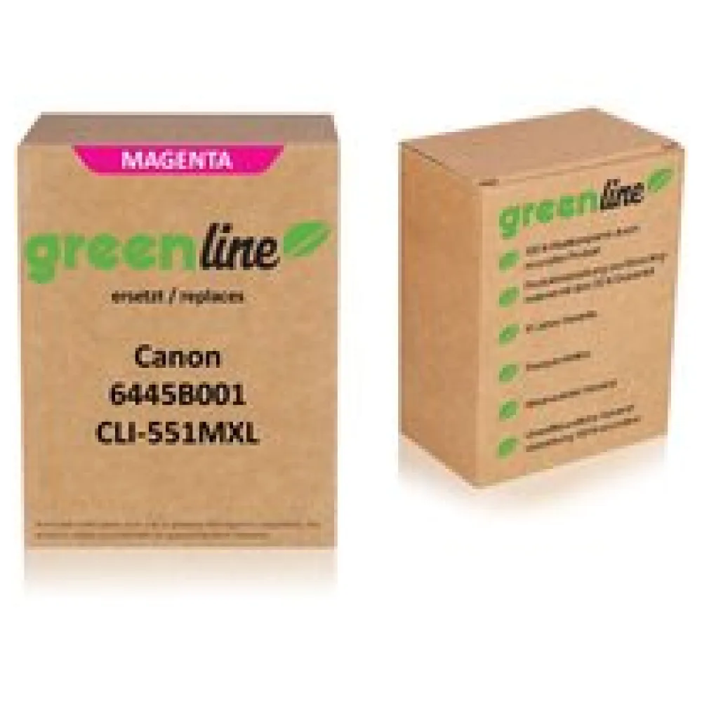 greenline ersetzt Canon 6445B001 / CLI-551 MXL Tintenpatrone, magenta – Bild 2