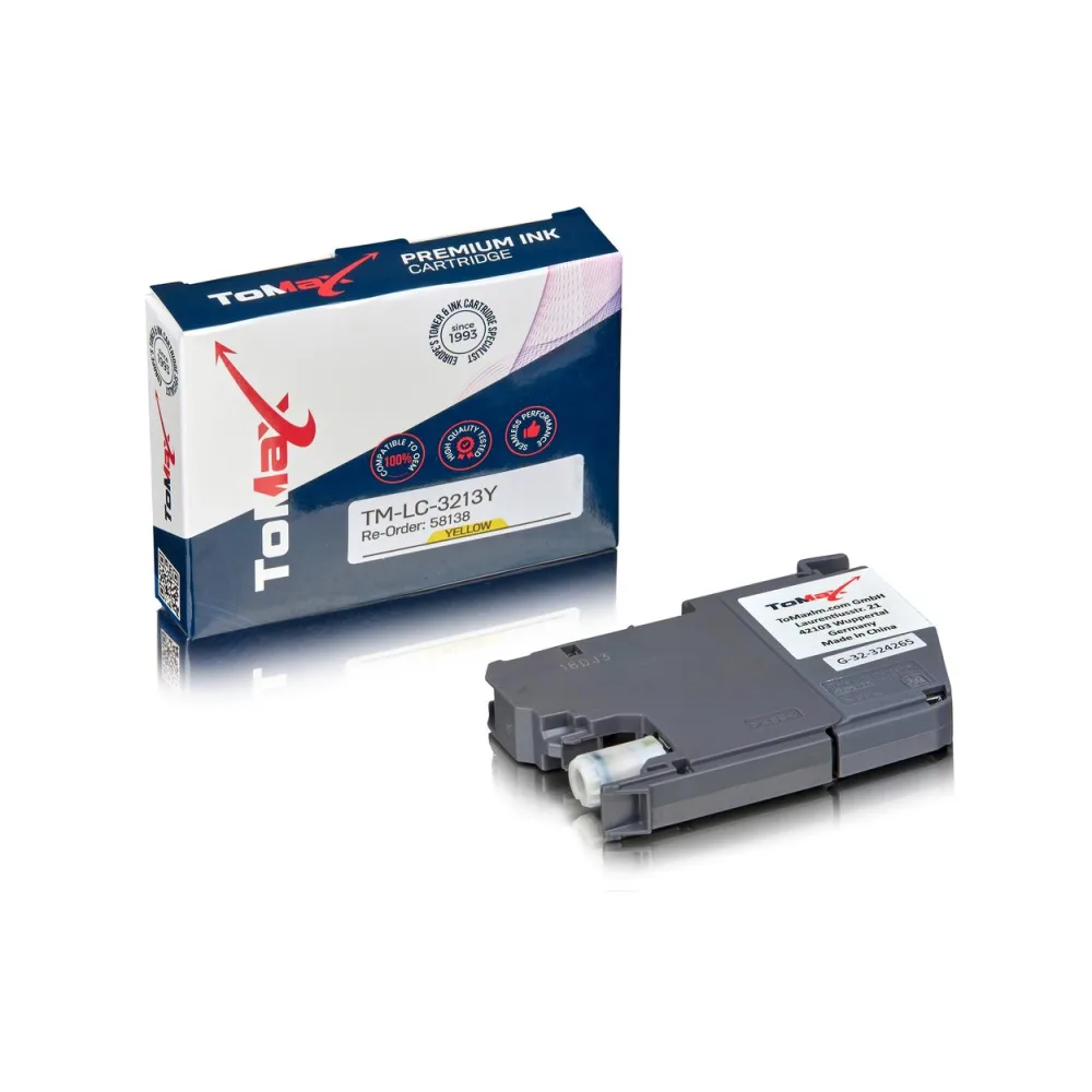 ToMax Premium ersetzt Brother LC-3213Y Tintenpatrone, gelb