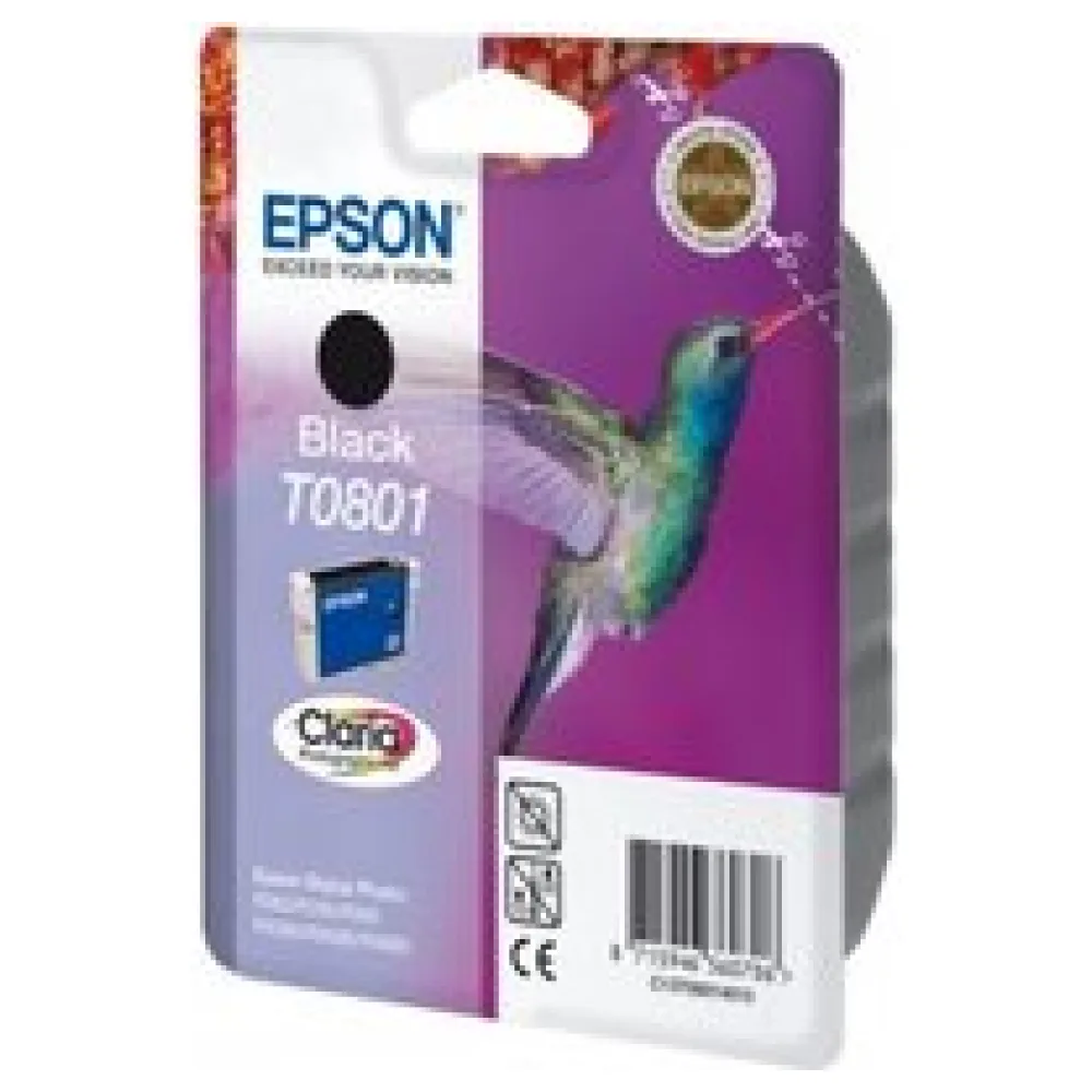 Original Epson C13T08014011 / T0801 Tintenpatrone schwarz – Bild 2