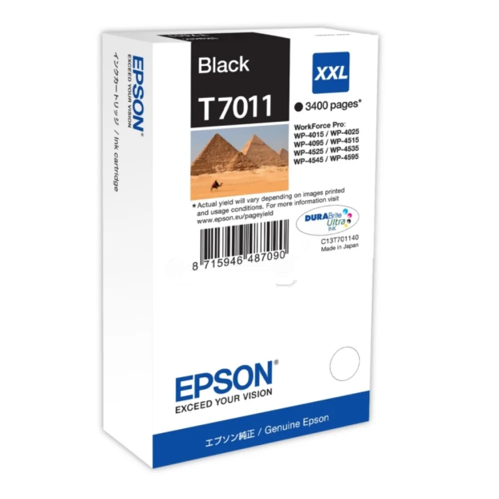 Original Epson C13T70114010 / T7011 Tintenpatrone schwarz