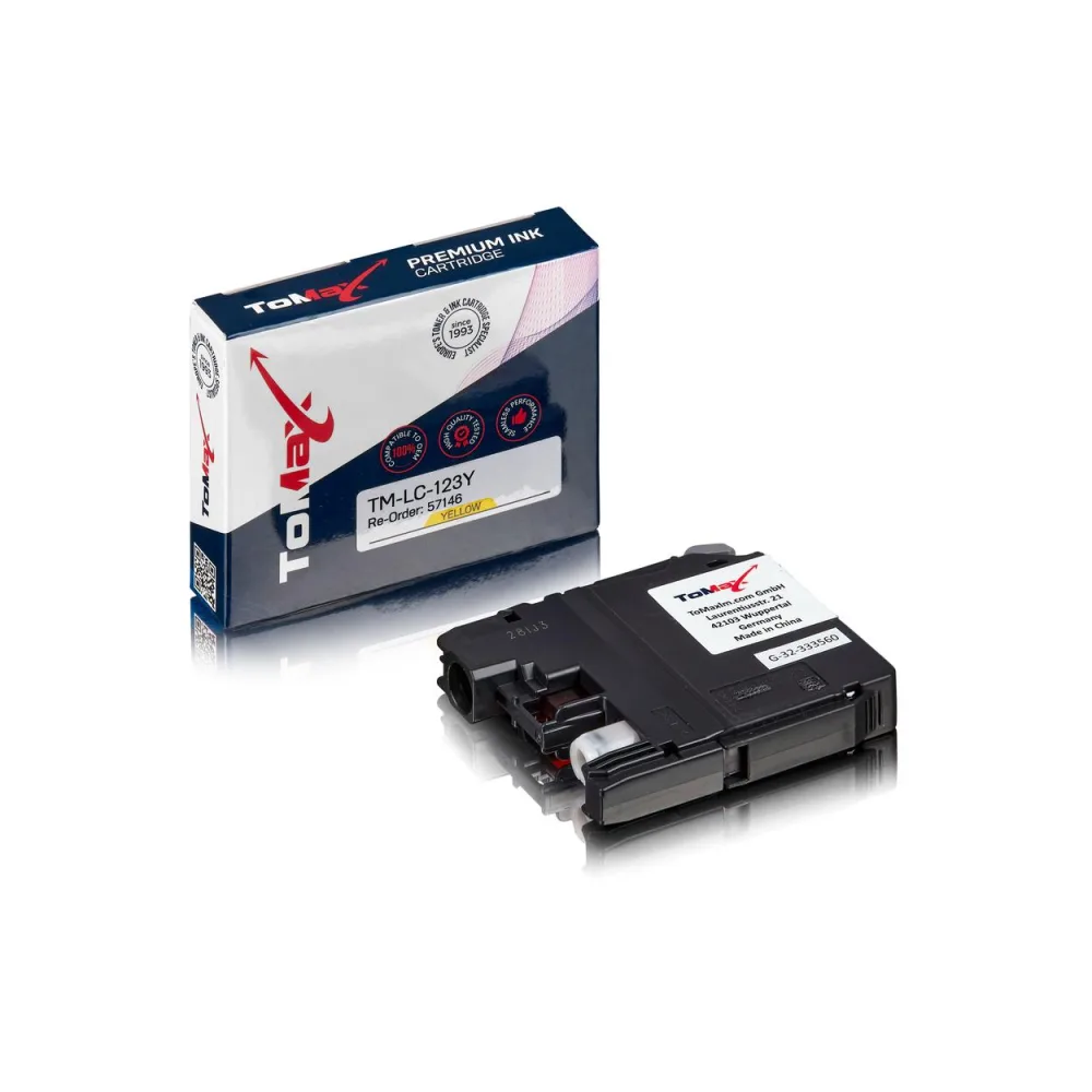ToMax Premium ersetzt Brother LC-123Y Tintenpatrone, gelb