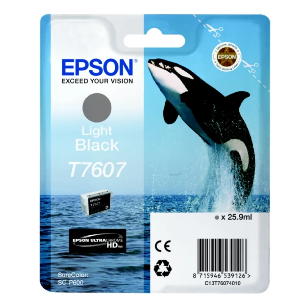 Original Epson C13T76074010 / T7607 Tintenpatrone grau