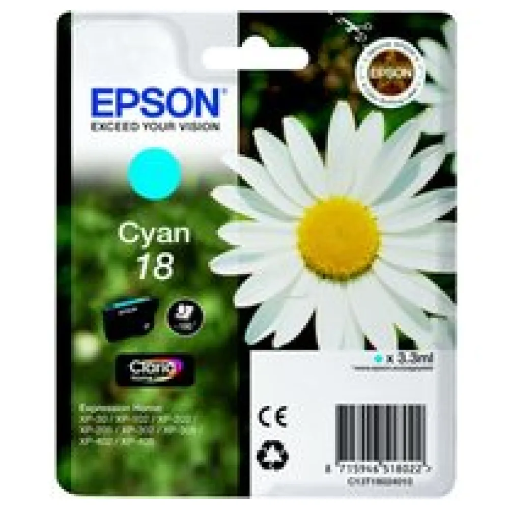 Original Epson C13T18024012 / 18 Tintenpatrone cyan – Bild 2