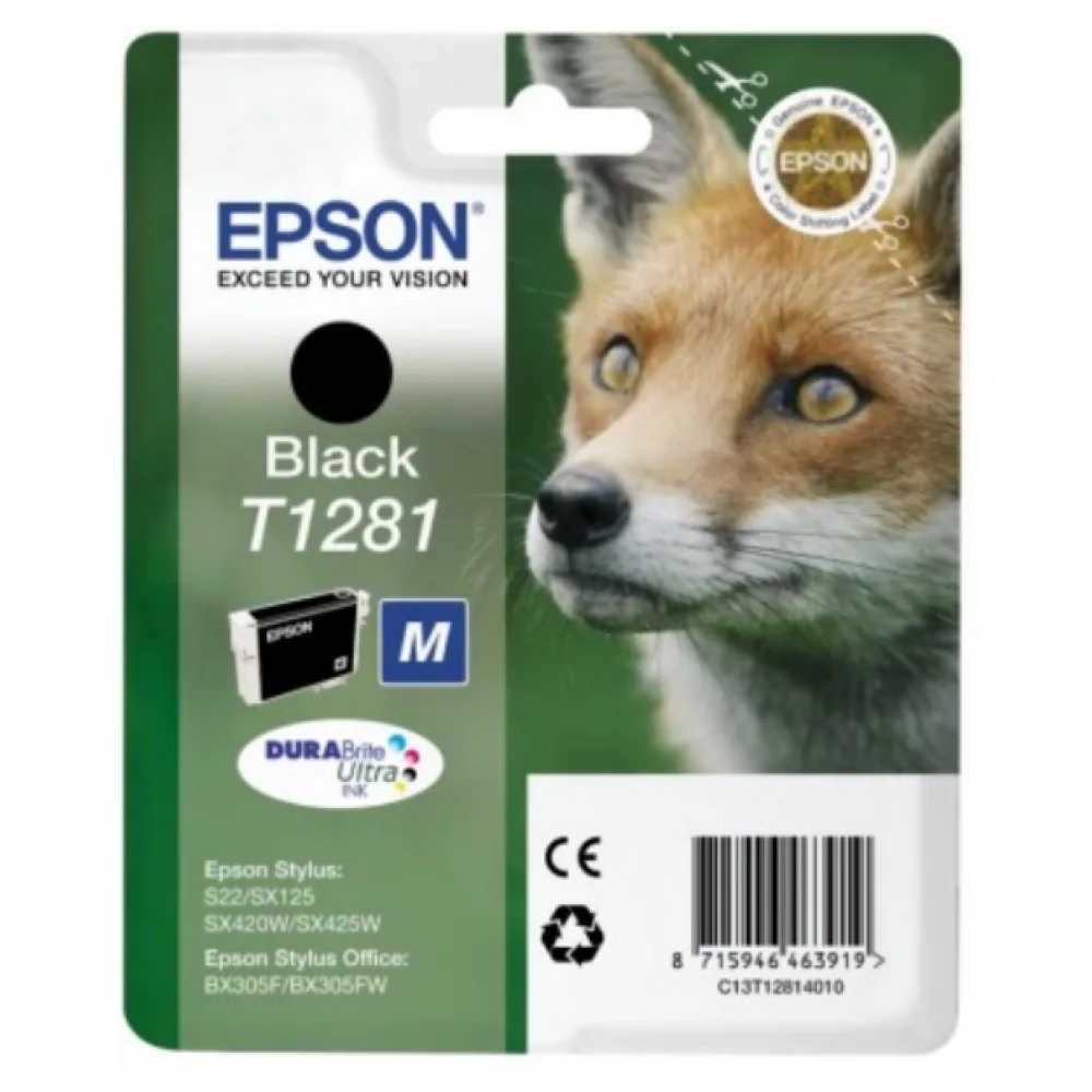 Original Epson C13T12814012 / T1281 Tintenpatrone schwarz