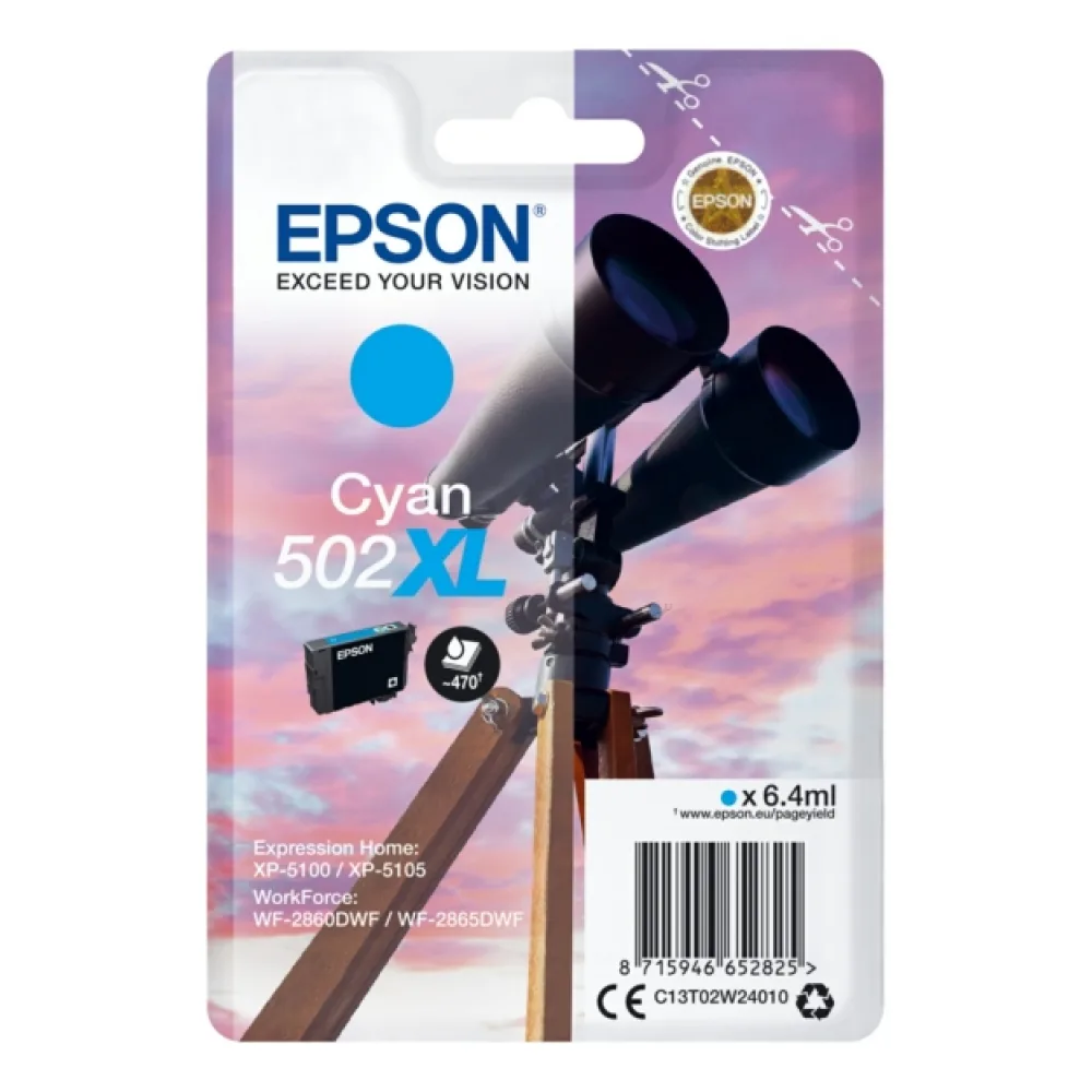 Original Epson C13T02W24010 / 502XL Tintenpatrone cyan