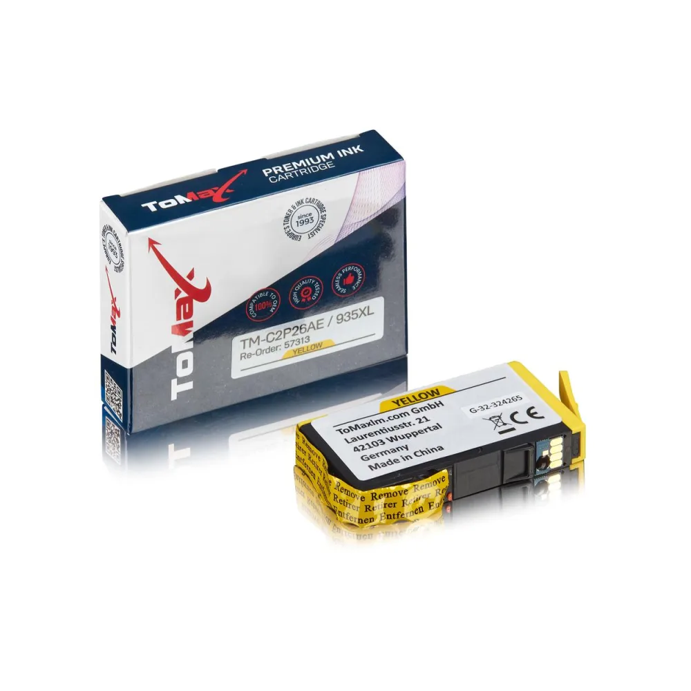 ToMax Premium ersetzt HP C2P26AE / 935XL Tintenpatrone, gelb