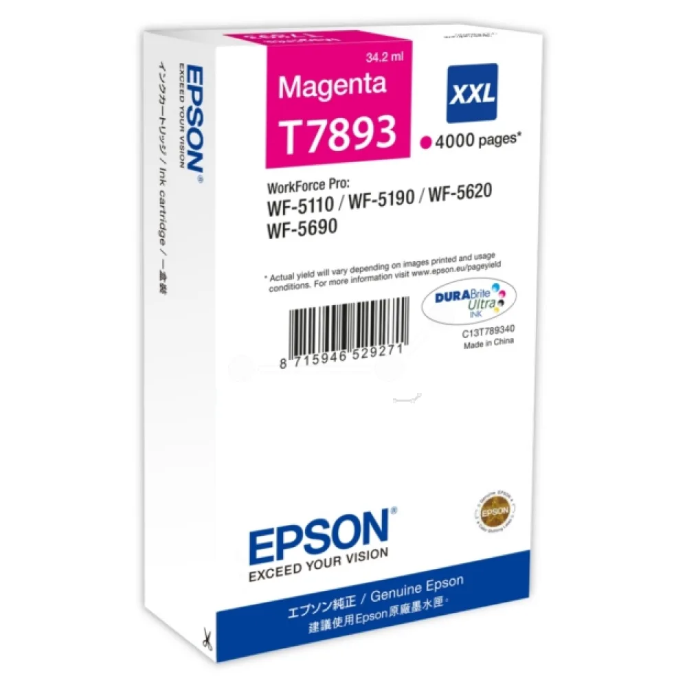 Original Epson C13T789340 / T7893XXL Tintenpatrone magenta