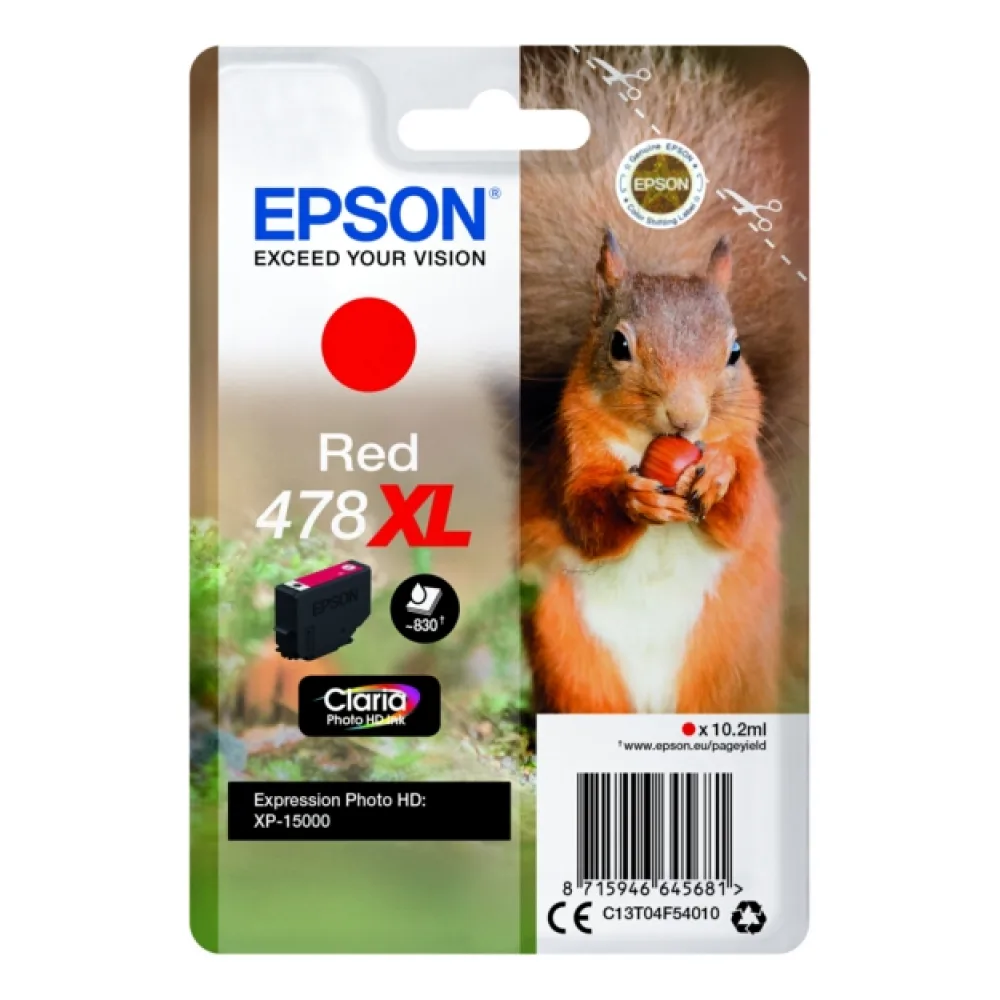 Original Epson C13T04F54010 / 478XL Tintenpatrone rot
