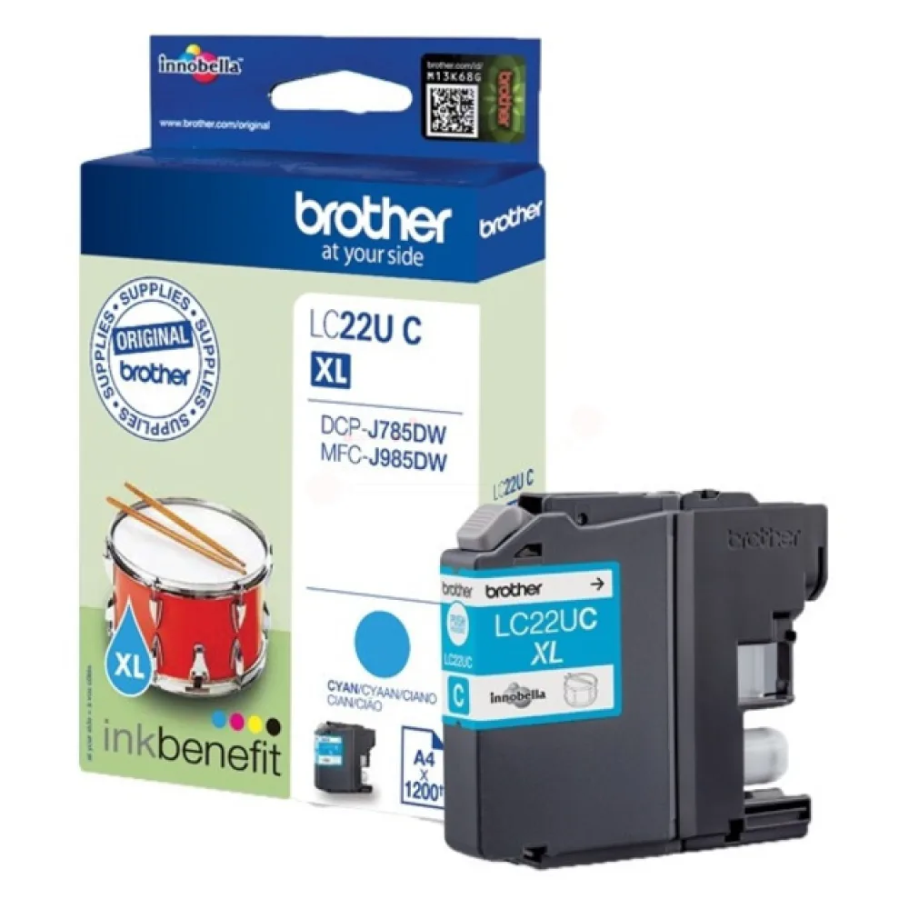 Original Brother LC22UC Tintenpatrone cyan