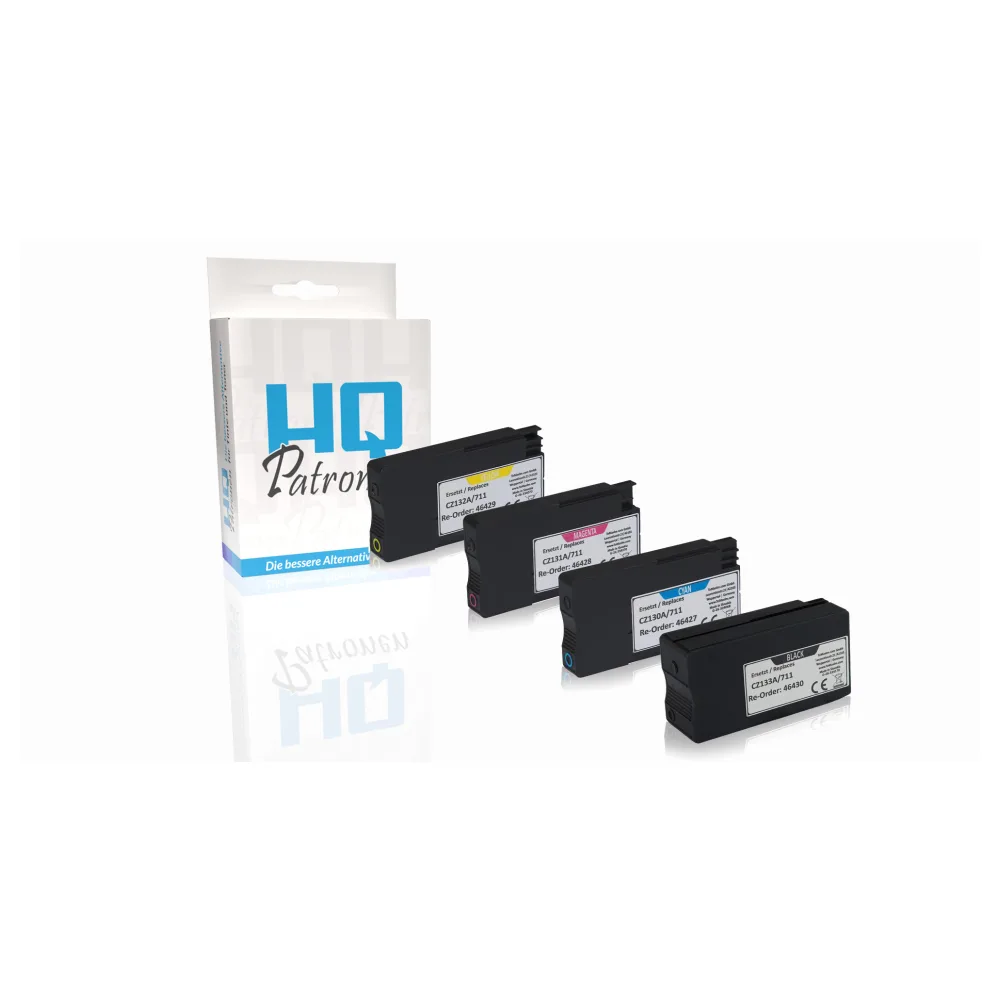 Multipack kompatibel zu HP CZ133A / 711 enthält 4x Tintenpatrone