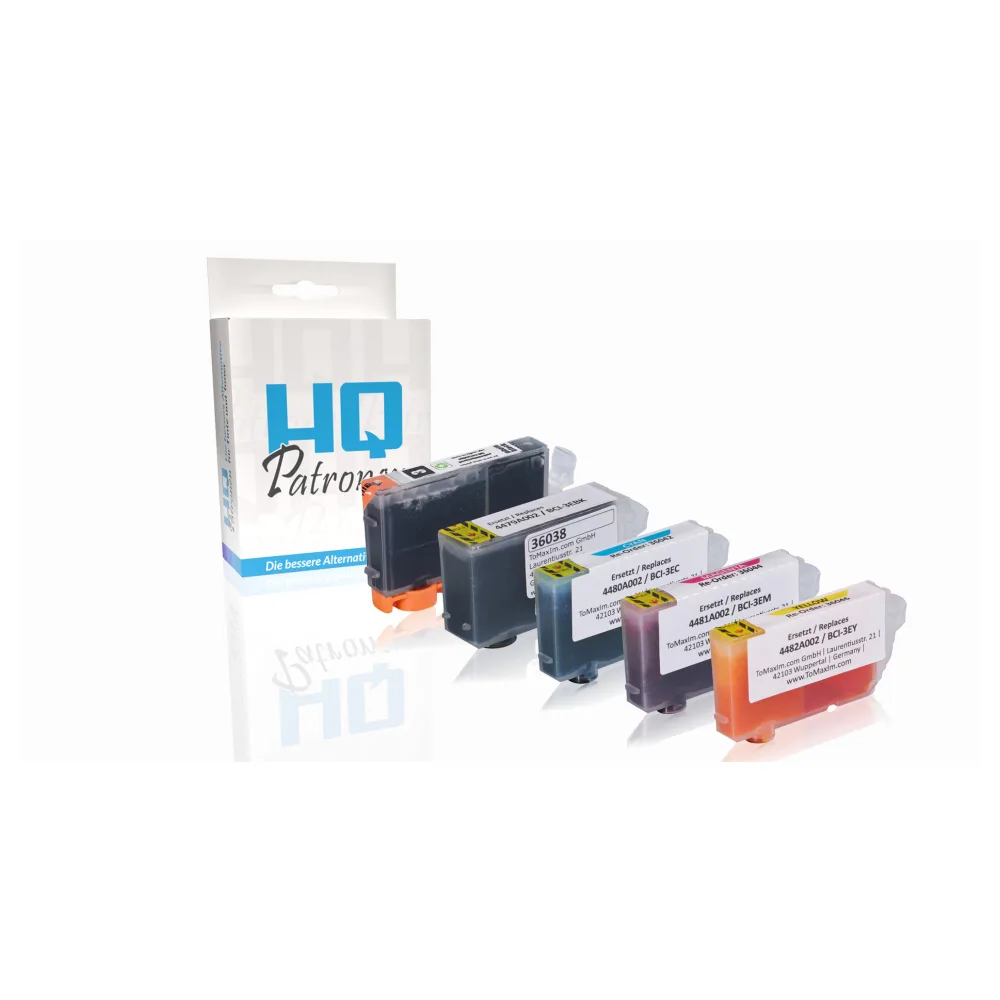 Multipack kompatibel zu Canon 4479A002 / BCI-3 enthält 1xBK, 1xBK, 1xC, 1xM, 1xY