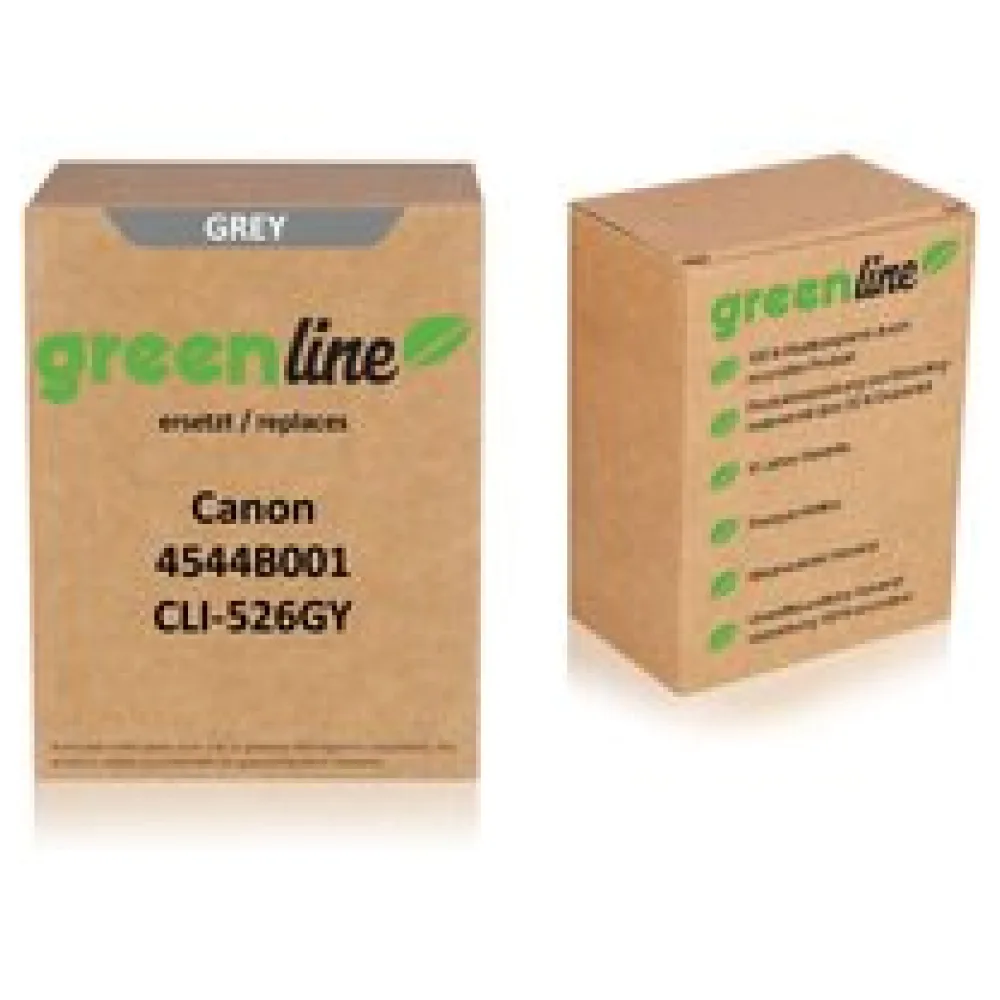 greenline ersetzt Canon 4544B001 / CLI-526GY Tintenpatrone, grau – Bild 2