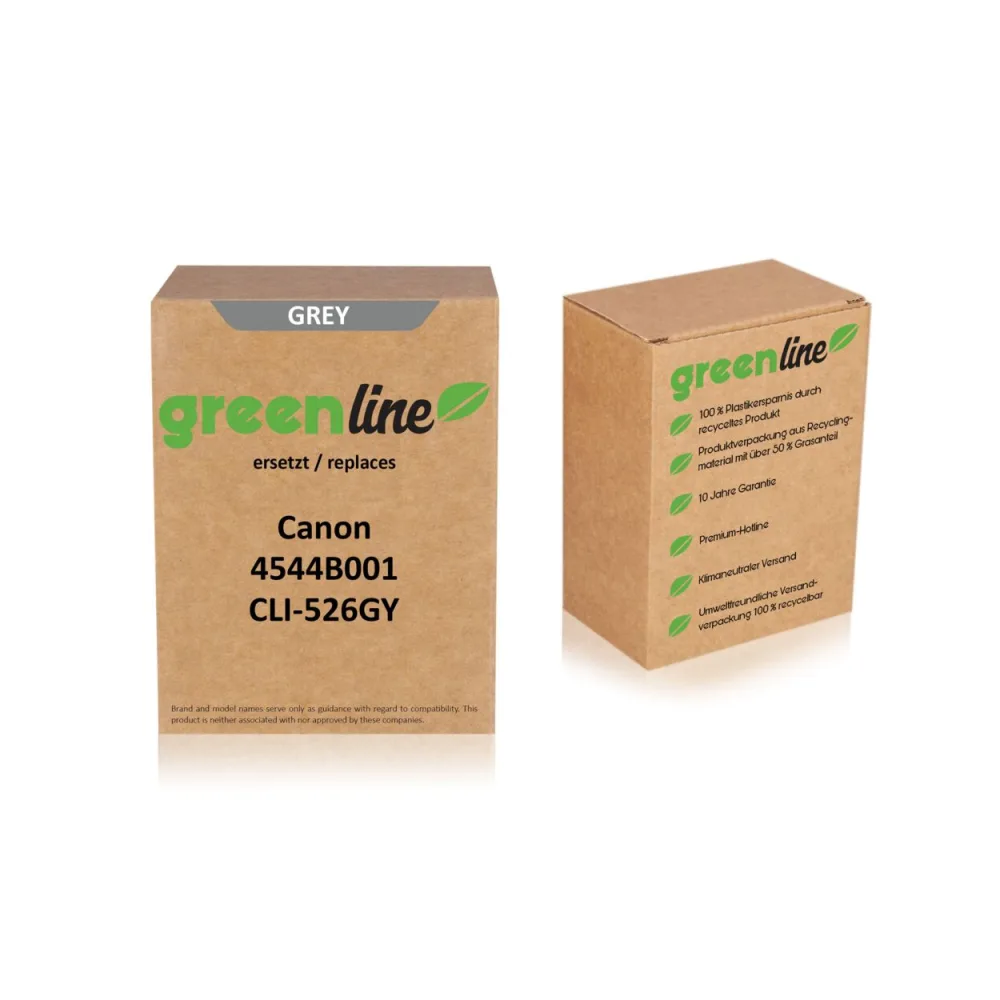 greenline ersetzt Canon 4544B001 / CLI-526GY Tintenpatrone, grau