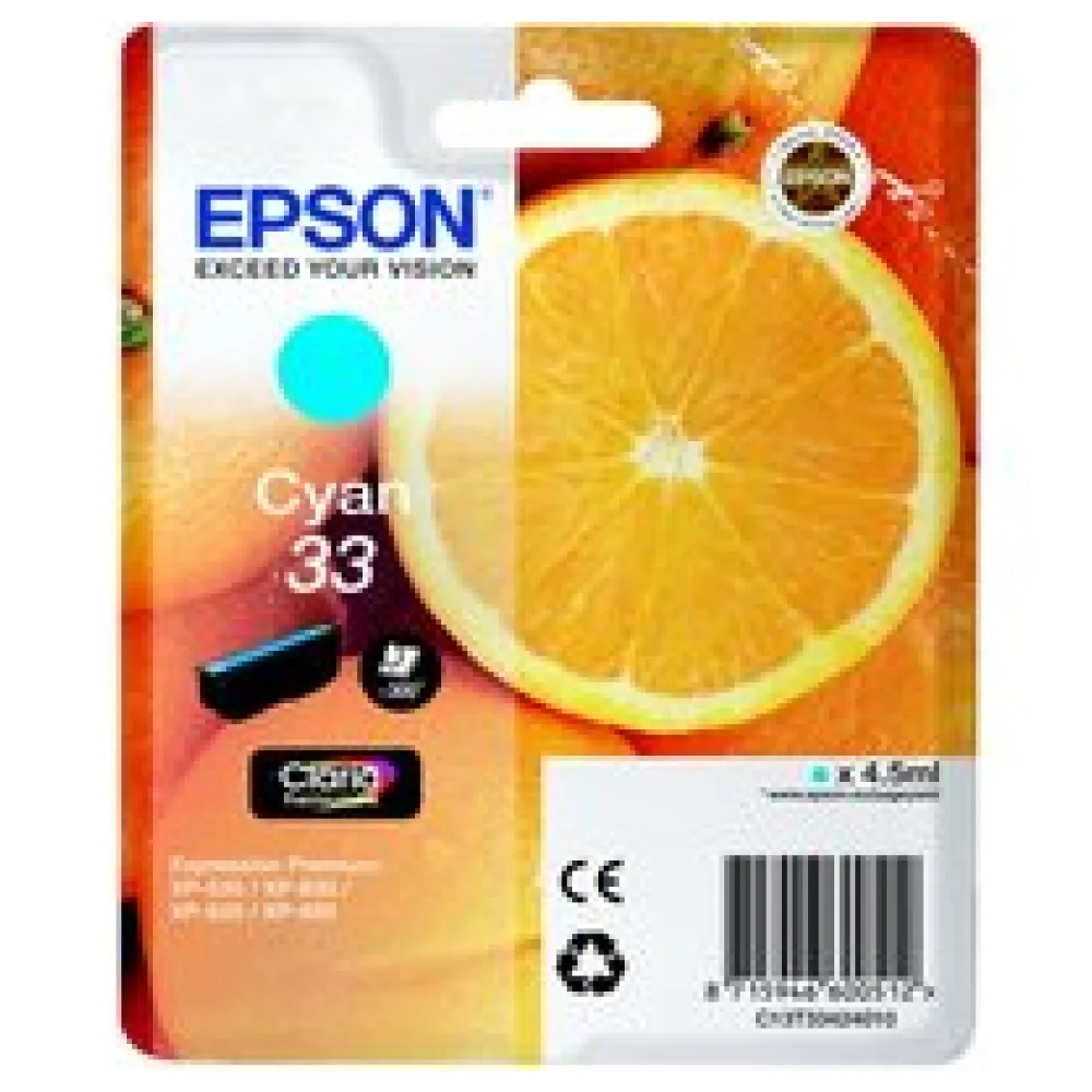 Original Epson C13T33424012 / 33 Tintenpatrone cyan – Bild 2