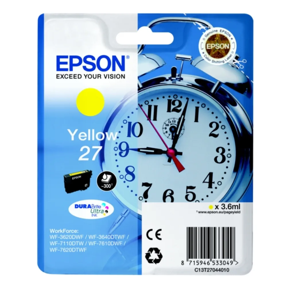 Original Epson C13T27044012 / 27 Tintenpatrone gelb