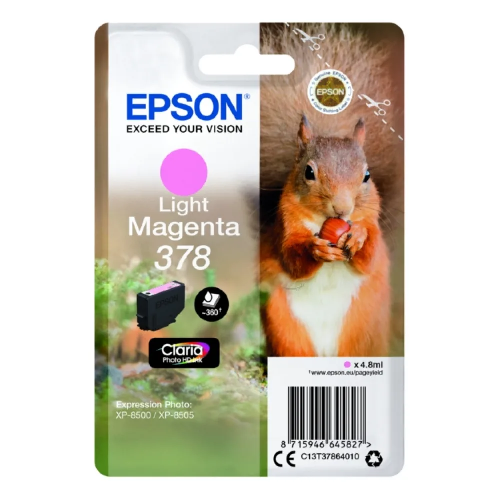 Original Epson C13T37864010 / 378 Tintenpatrone magenta hell