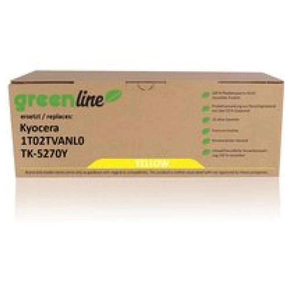 greenline ersetzt Kyocera 1T02TVANL0 / TK-5270 Y Tonerkartusche, gelb – Bild 2