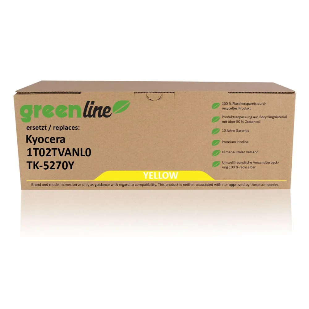 greenline ersetzt Kyocera 1T02TVANL0 / TK-5270 Y Tonerkartusche, gelb
